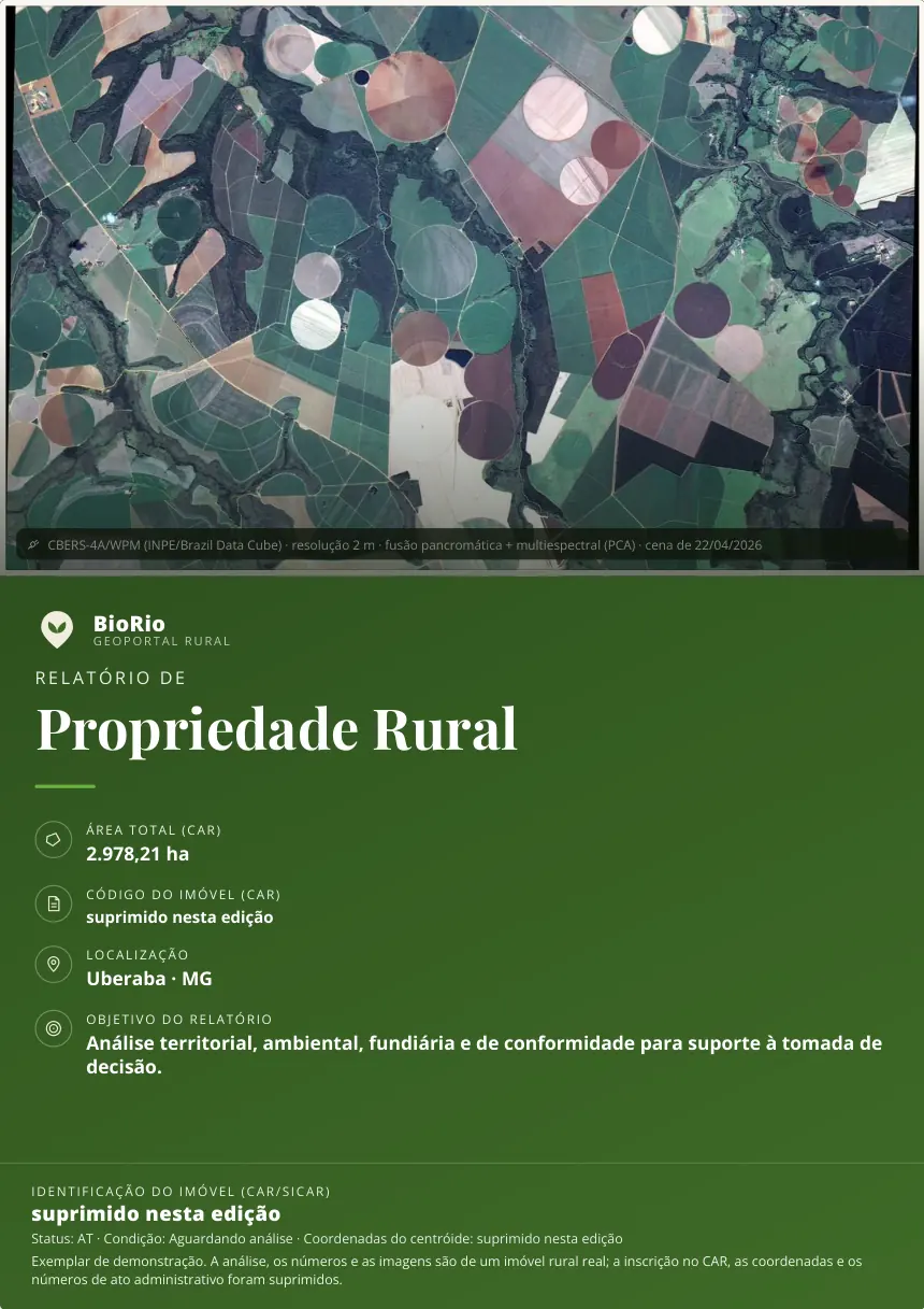 Página 1 do laudo modelo — Capa